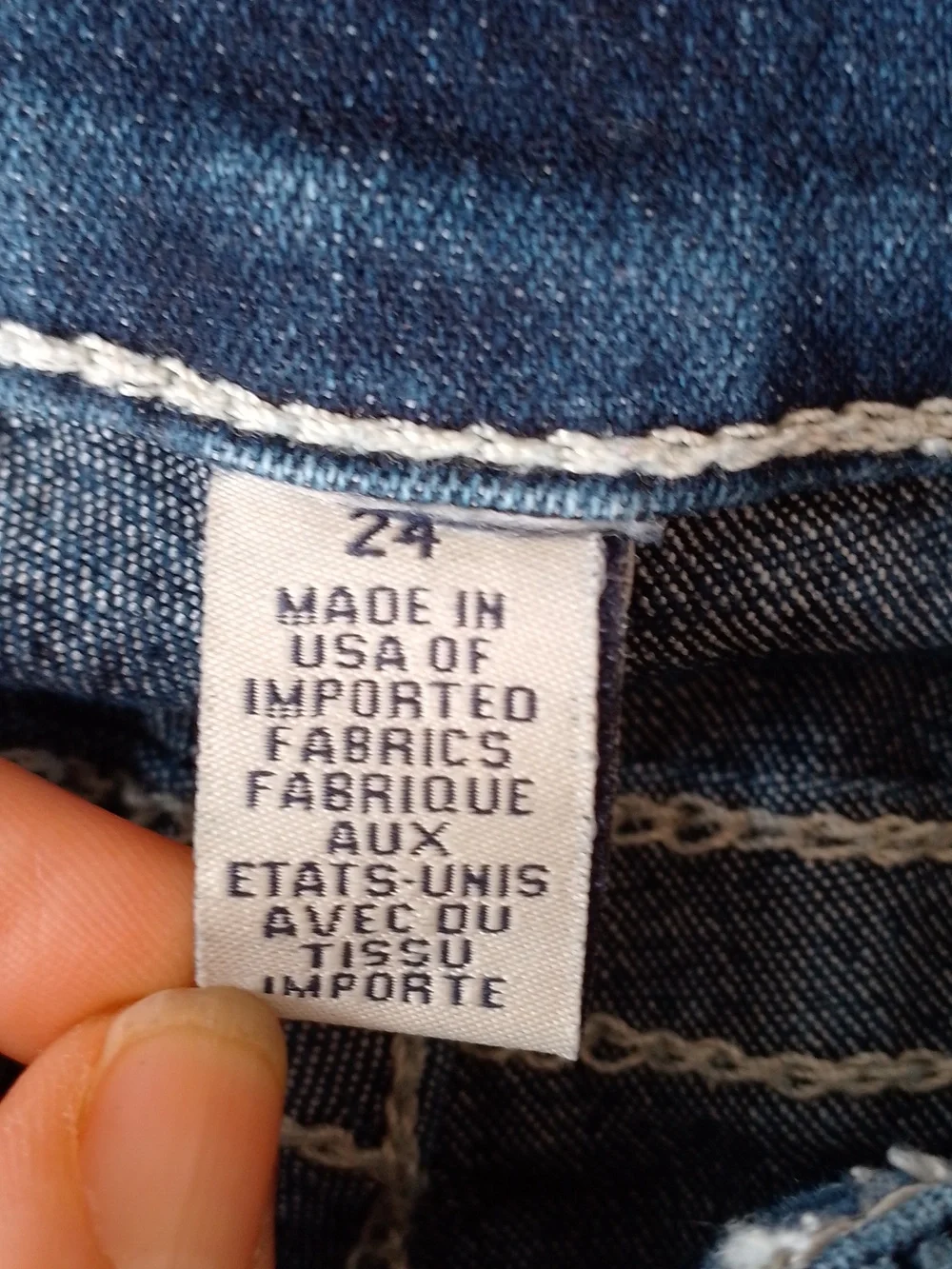 True Religion Denim Skinny Jeans Dark Blue Indigo White Stitch Section Leggings - Picture 7 of 11